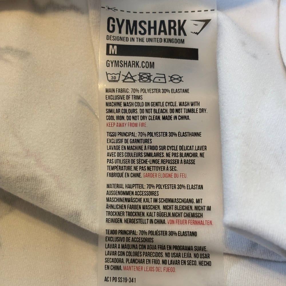 Gymshark Ori Marbled Print Athletic Leggings Women Size M - Picture 6 of 11